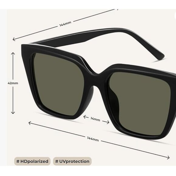miyya Cat Eye Sunglasses for Women, Trendy Polarized Sunglasses Women, Retro Sun - Picture 4 of 5